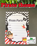 Birthday invitations- Pirate theme