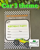 Birthday invitations- Cars 3 theme